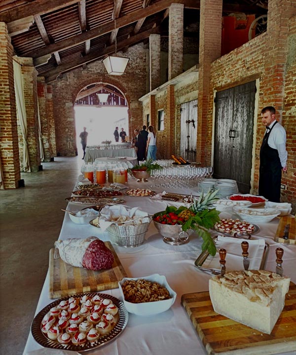 Buffet catering Mappa di Padova, banchetti e matrimoni