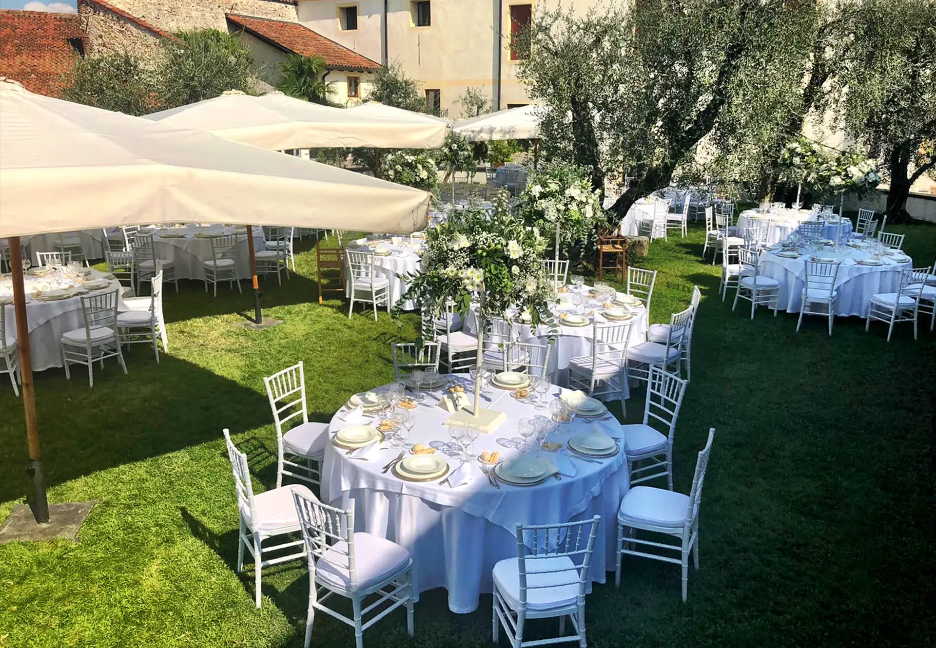 matrimonio a Padova organizzazione Mappa Catering pranzo in villa mise en place